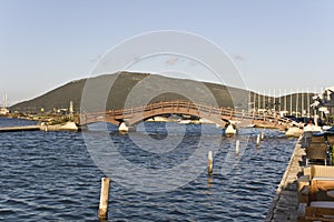 Island and city of Lefkada at Greece