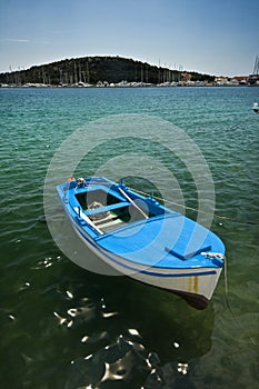 Island and the fishing boat