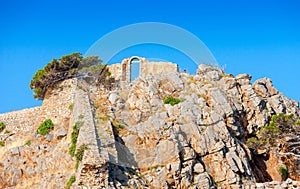 The island fortress of Spinalonga, Crete,