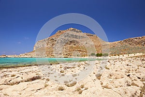 The island Gramvousa and the bay Balos