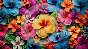 island hawaiian flower background