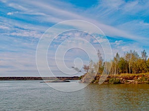 Island on the Irtysh river in the Omsk region