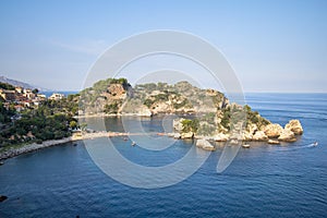 Island Isola Bella at Taormina, Sicily island, Italy