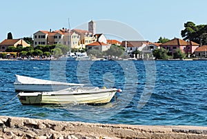 Island of Krapanj waterfront view, Adriatic Sea, Croatia