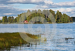 Island on lake in Finland