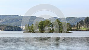 Island at the lake Jonsvatnet, Trondheim, Norway