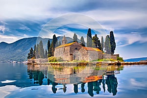 Island on the lake in Montenegro