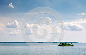 Island on the lake zemplinska sirava