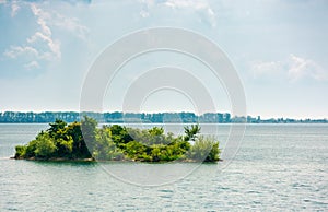 Island on the lake zemplinska sirava