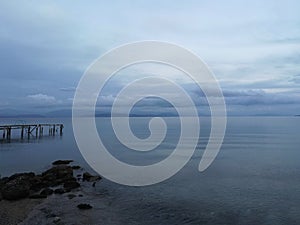 Island life at bluehour background