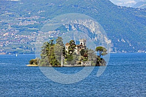 The island of Loreto, located in Lake Iseo, north of Montisola
