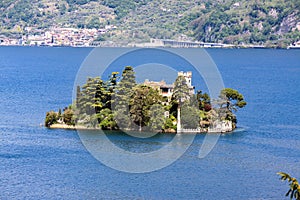 The island of Loreto, located in Lake Iseo, north of Montisola