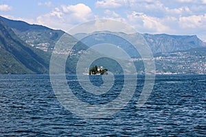 The island of Loreto, located in Lake Iseo, north of Montisola.