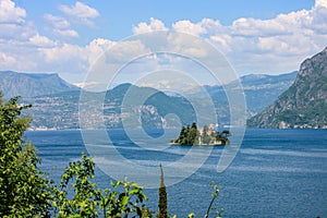 The island of Loreto, located in Lake Iseo, north of Montisola photo