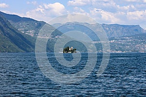 The island of Loreto, located in Lake Iseo, north of Montisola. photo
