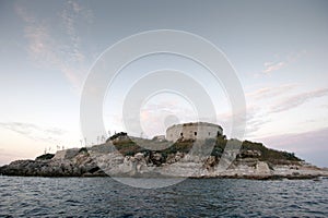 Island of Mamula fortress, the entrance to the Boka Kotorska bay, Montenegro