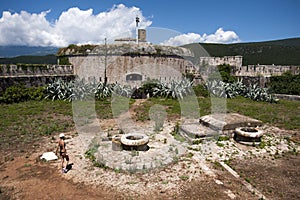 Island of Mamula fortress, the entrance to the Boka Kotorska bay, Montenegro photo