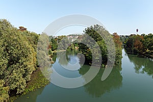 Island in the Marne river in Paris suburb