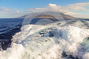 The island of Maui from the ocean