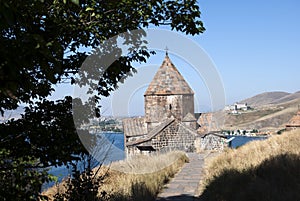 The Island Monastery or Sevanavank (church) in Sevan Island, Armenia