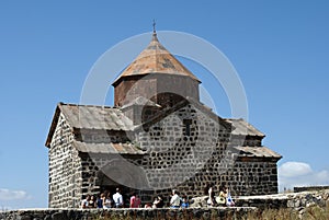 The Island Monastery or Sevanavank (church) in Sevan Island, Armenia