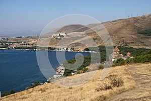 The Island Monastery or Sevanavank (church) in Sevan Island, Armenia
