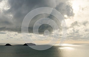 Island and Mountain with cloudy and sunset time at Trad province