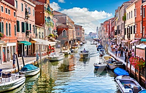 Island murano in Venice Italy view