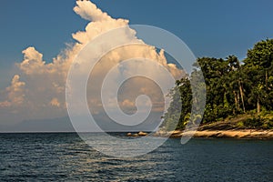 Island with a nice big cloud in Paraty