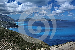 Island with nice clouds and seaside