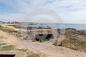 Island of Noirmoutier german blockhouse deutch blockhaus remembering the second world war wwII on sea coast beach atlantic France photo