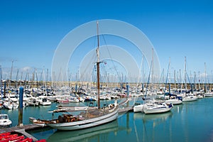 Island Oleron in France with yachts in harbor