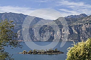 Island Olivo and lake Garda photo