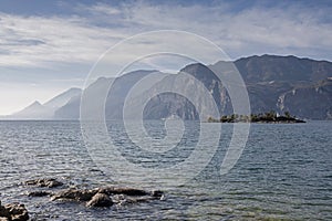 Island Olivo and lake Garda photo