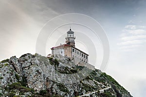 Island Palagruza an the lighthouse 2