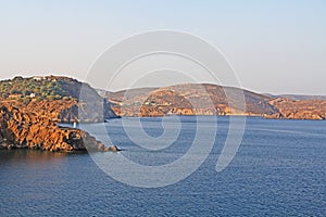 The Island of Patmos, Greece with Copy Space