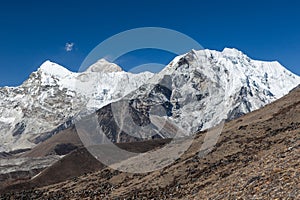 Island Peak or Imja Tse and Makalu view on the.