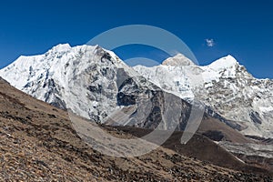 Island Peak or Imja Tse and Makalu view on the.