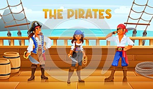 Island Pirates Treasure Cartoon