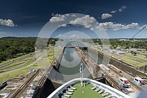 Island Princess entering the Gatun Locks Panama canal