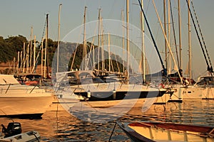 Island of Procida, parking yachts