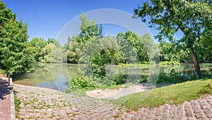 Island on the river Marne, named The little Venice of the Val de Marne near Paris and Creteil France