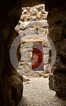 Island of Sardinia, Italy. Archaeological site Nuraghe of Barumini