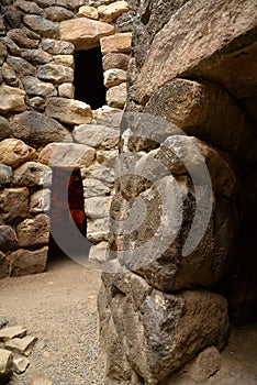 Island of Sardinia, Italy. Archaeological site Nuraghi of Barumini