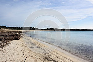 Island scenery, beach, beautiful bay seaside, Mallorca, Spain, Mediterranean Sea