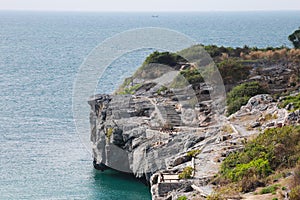 Island and sea landscapes of Ko Sichang in Chonburi province.