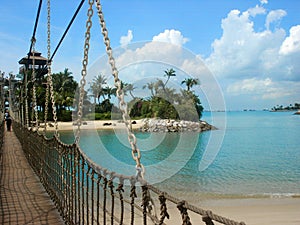 The island of Sentosa in Singapore.