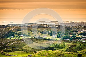 Island Sotra landscape near bergen norway