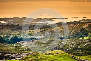 Island Sotra landscape near bergen norway