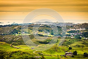 Island Sotra landscape near bergen norway